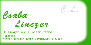 csaba linczer business card